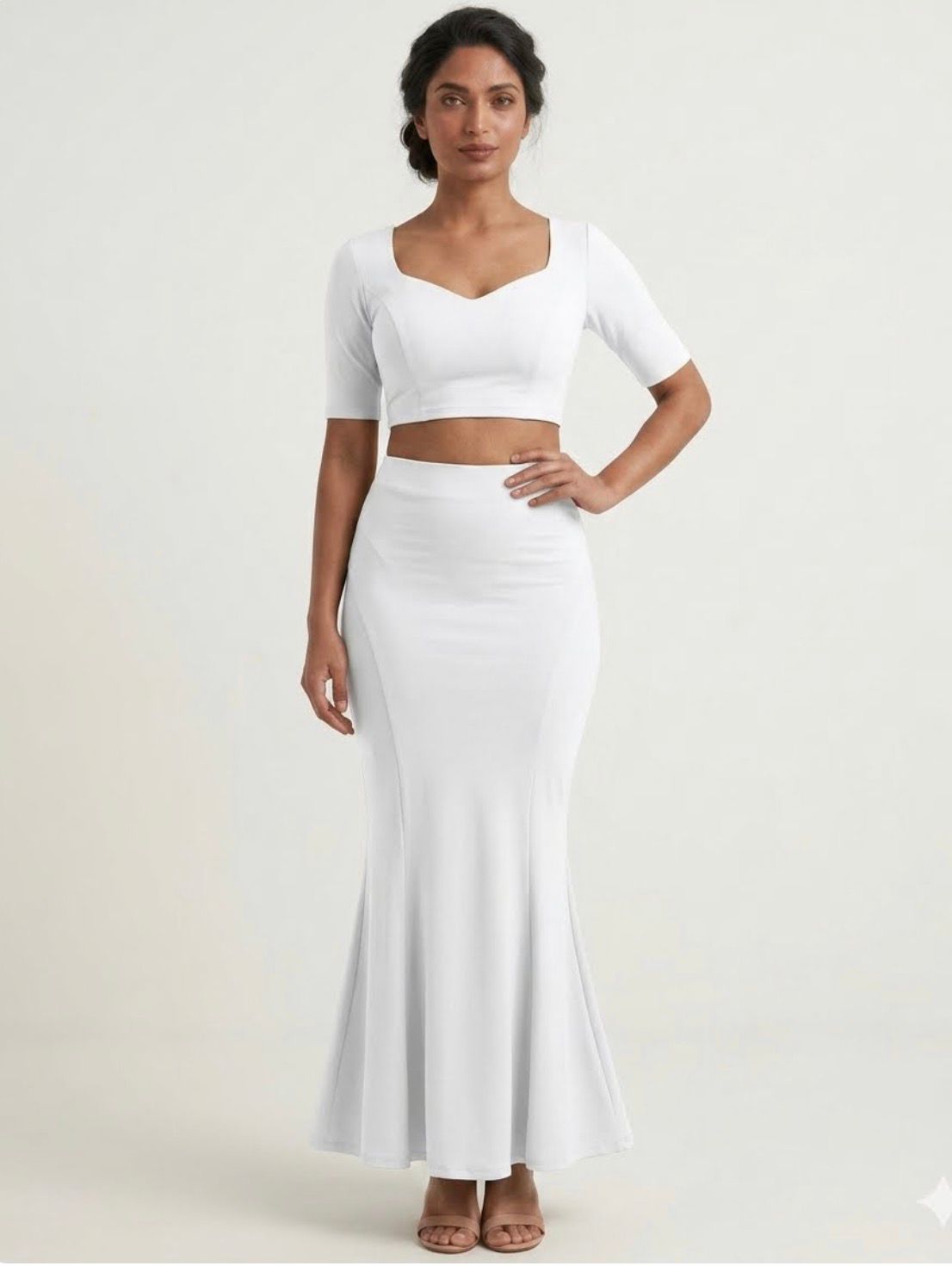 Fishtail Mermaid Shapewear Skirt - White